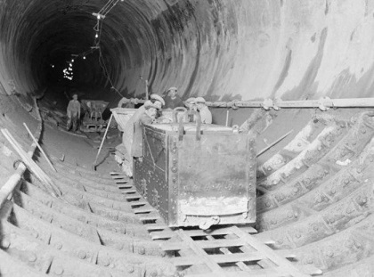 Construction du métro de Paris 1930